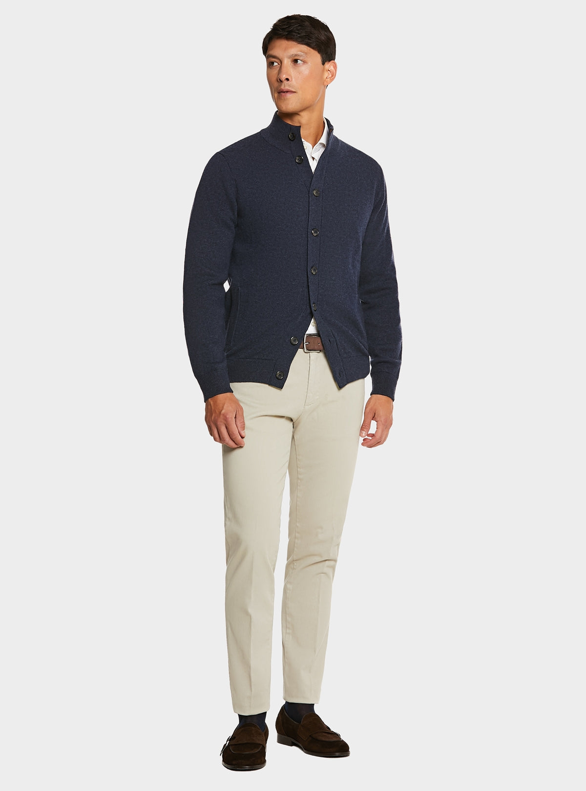 Cardigan con bottoni in lana e cashmere-1