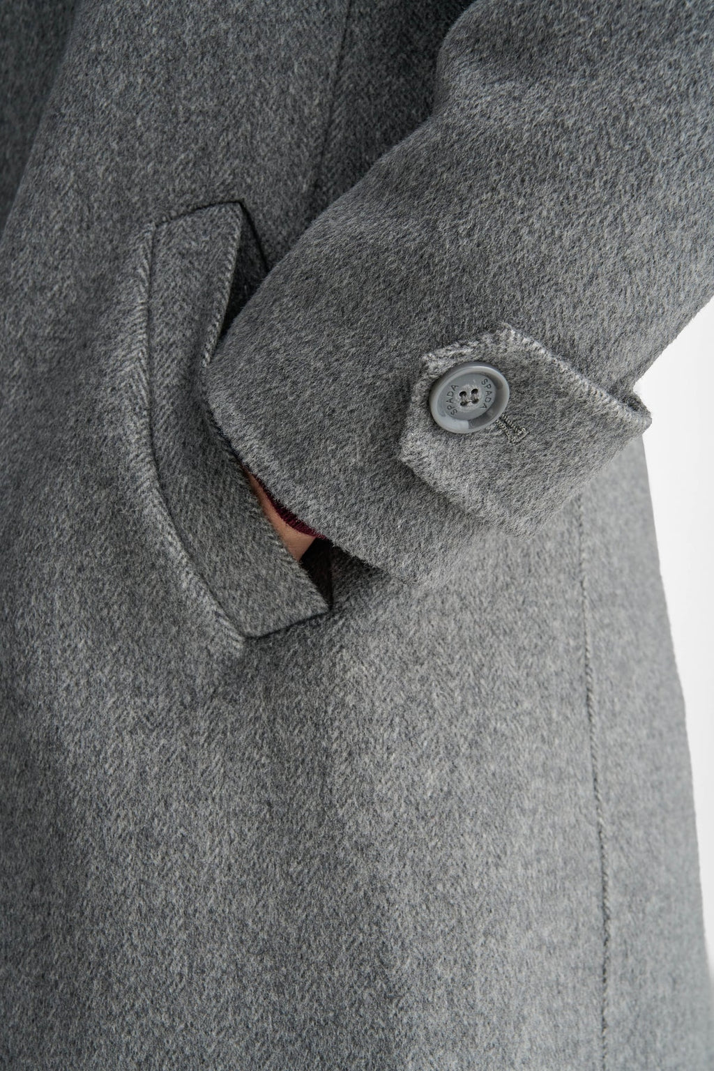 Cappotto in misto lana spigato-4