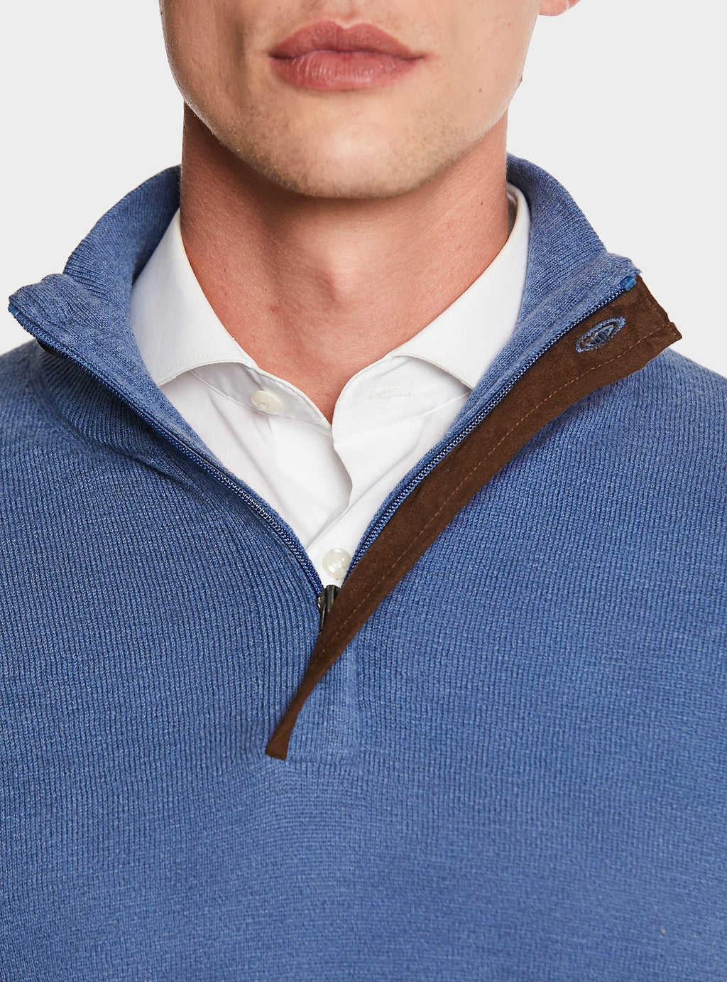 Maglia mock neck in lana e cashmere-2