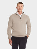 Maglia mock neck in lana e cashmere-0