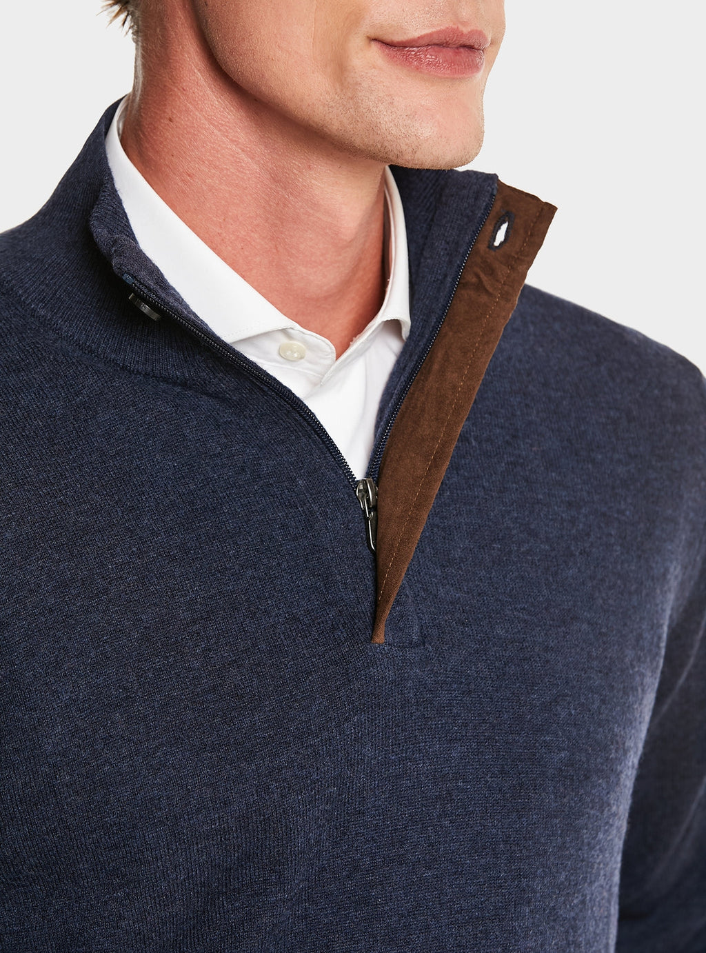 Maglia mock neck in lana e cashmere-2
