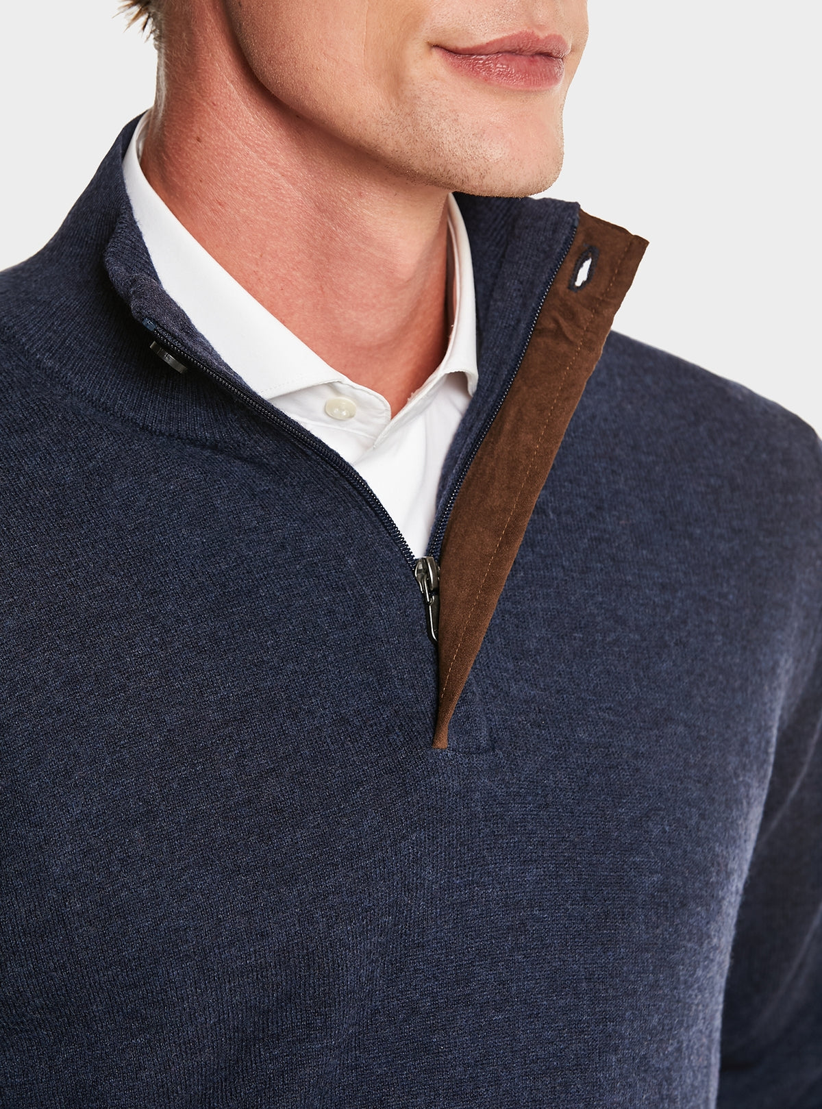 Maglia mock neck in lana e cashmere-2