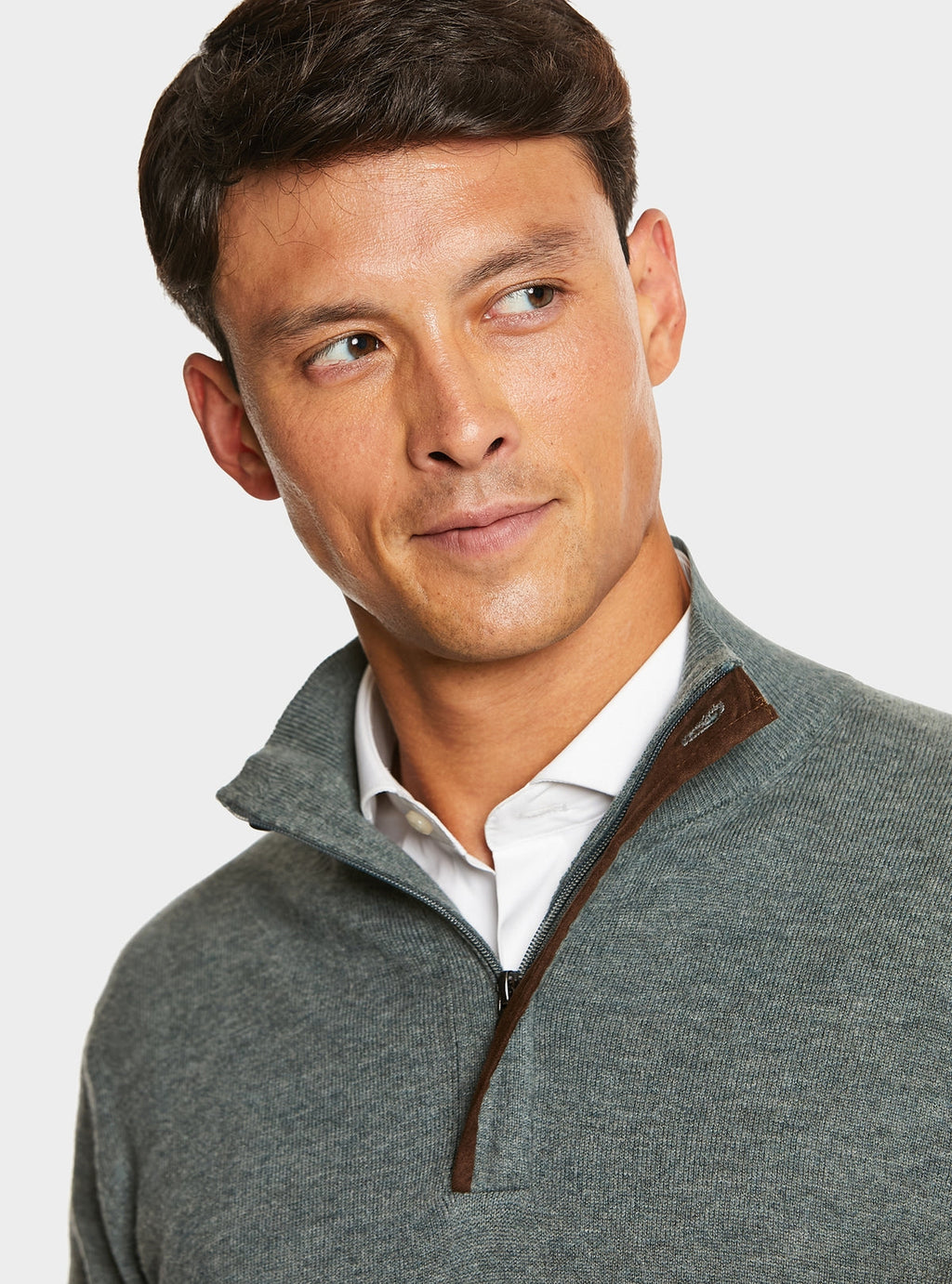 Maglia mock neck in lana e cashmere-2
