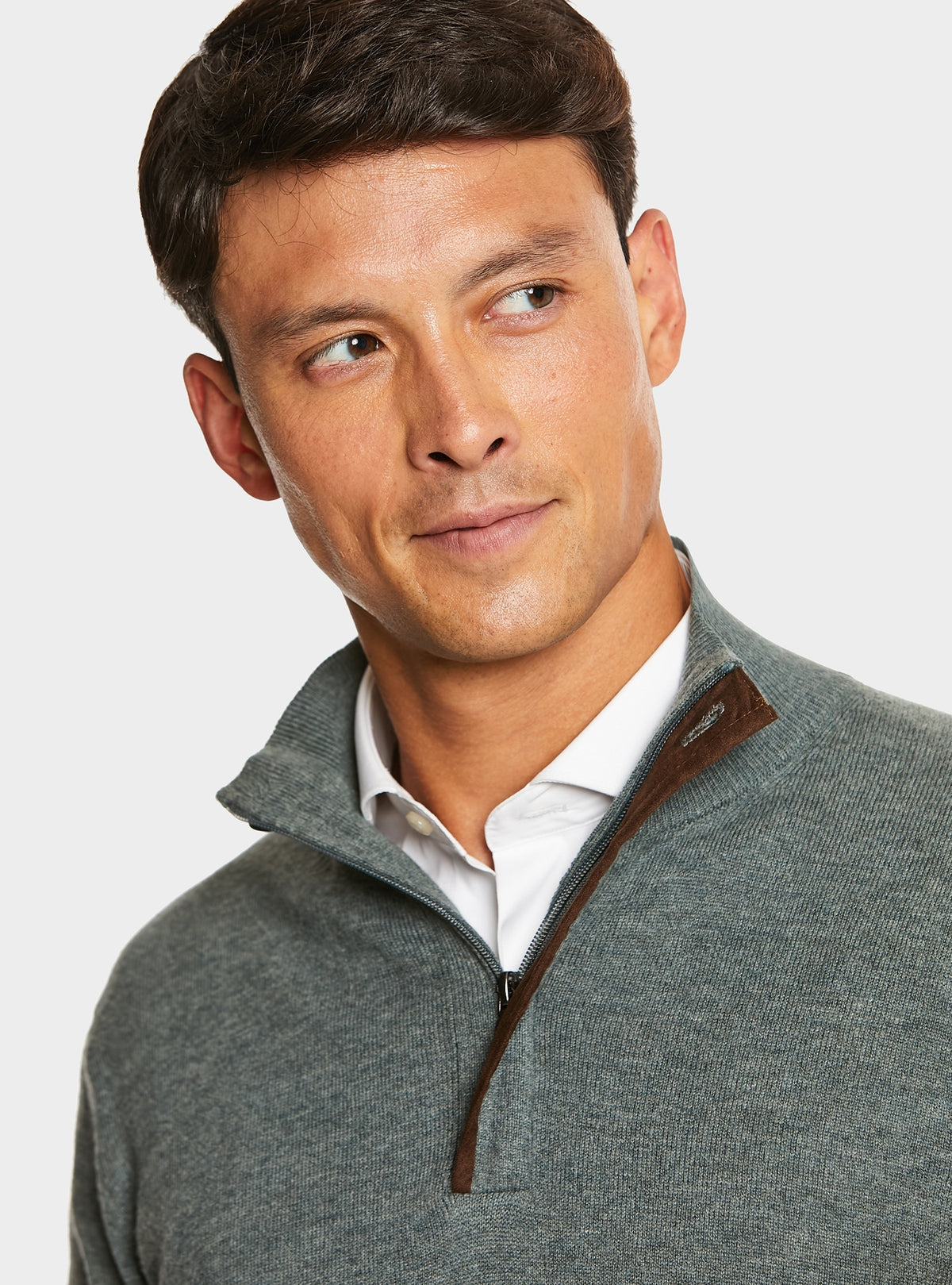 Maglia mock neck in lana e cashmere-2