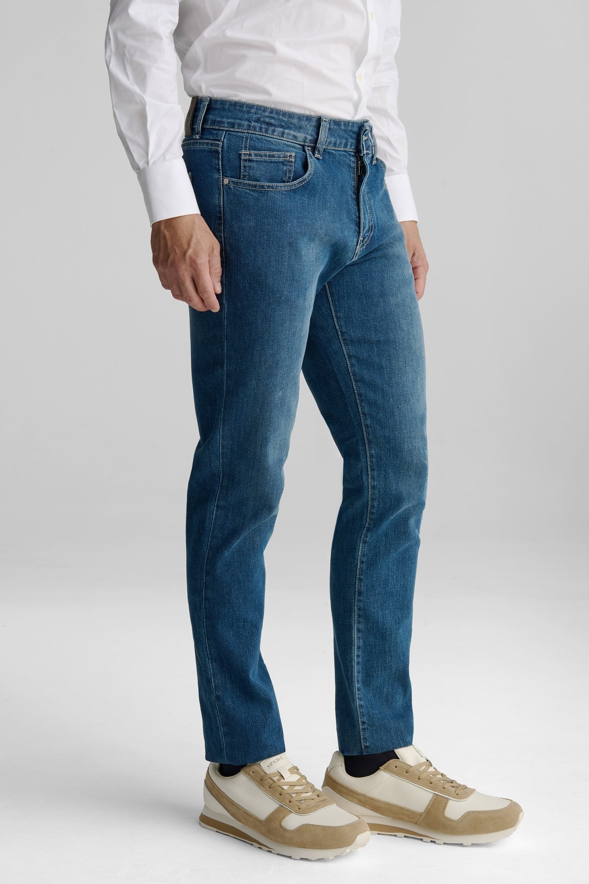 Jeans denim 5 tasche in cotone stretch-0