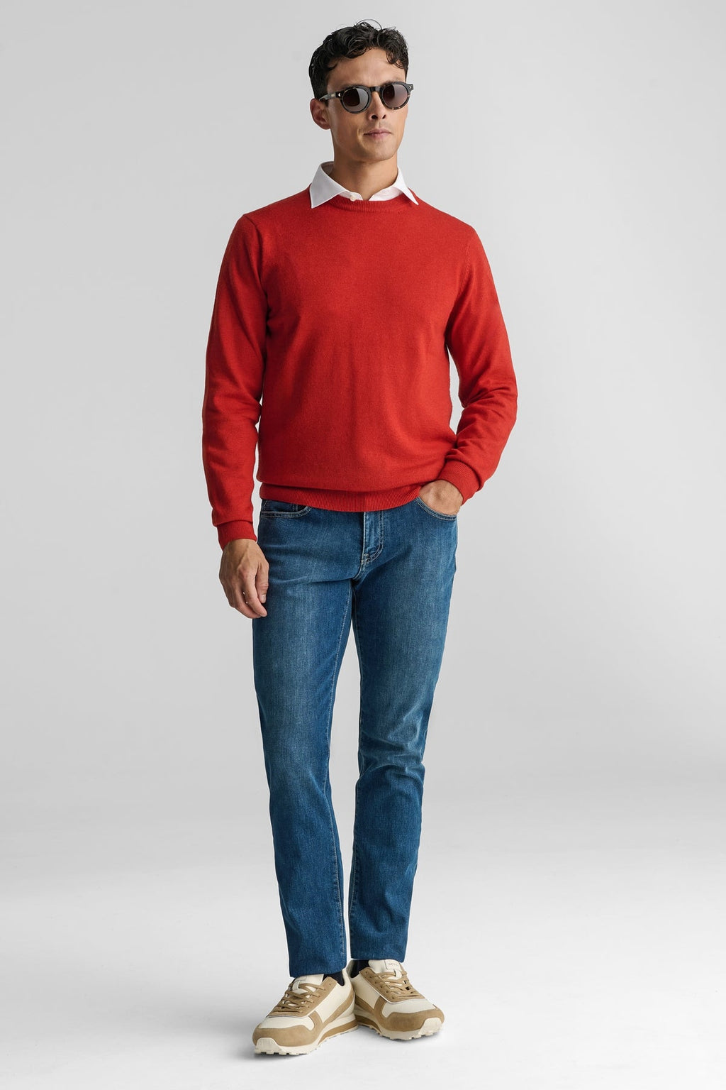 Jeans denim 5 tasche in cotone stretch-1