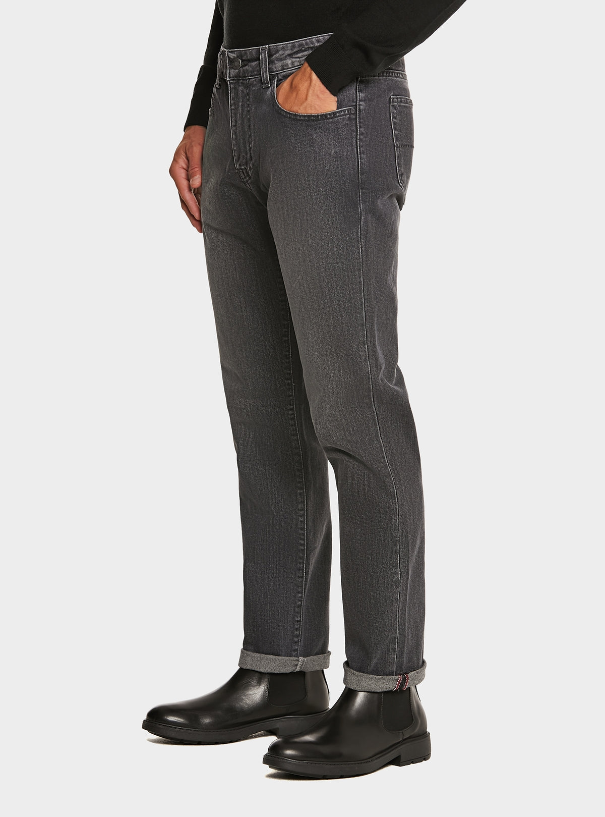 Jeans denim 5 tasche in cotone stretch-0