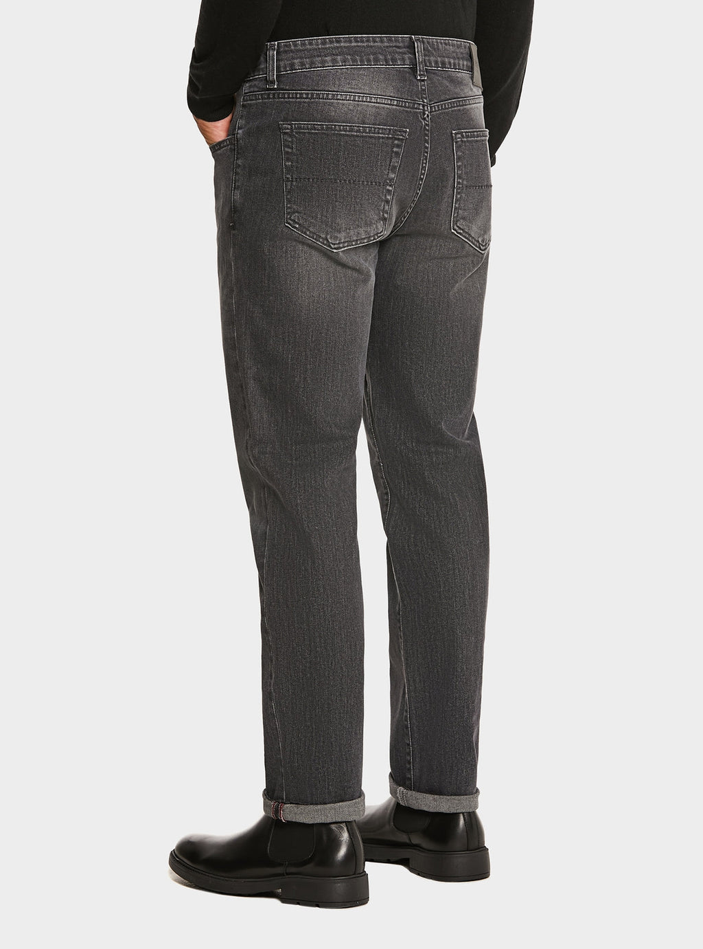 Jeans denim 5 tasche in cotone stretch-1