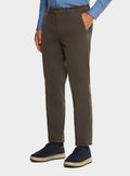 Pantalone tasca America in cotone stretch con microfantasia-0