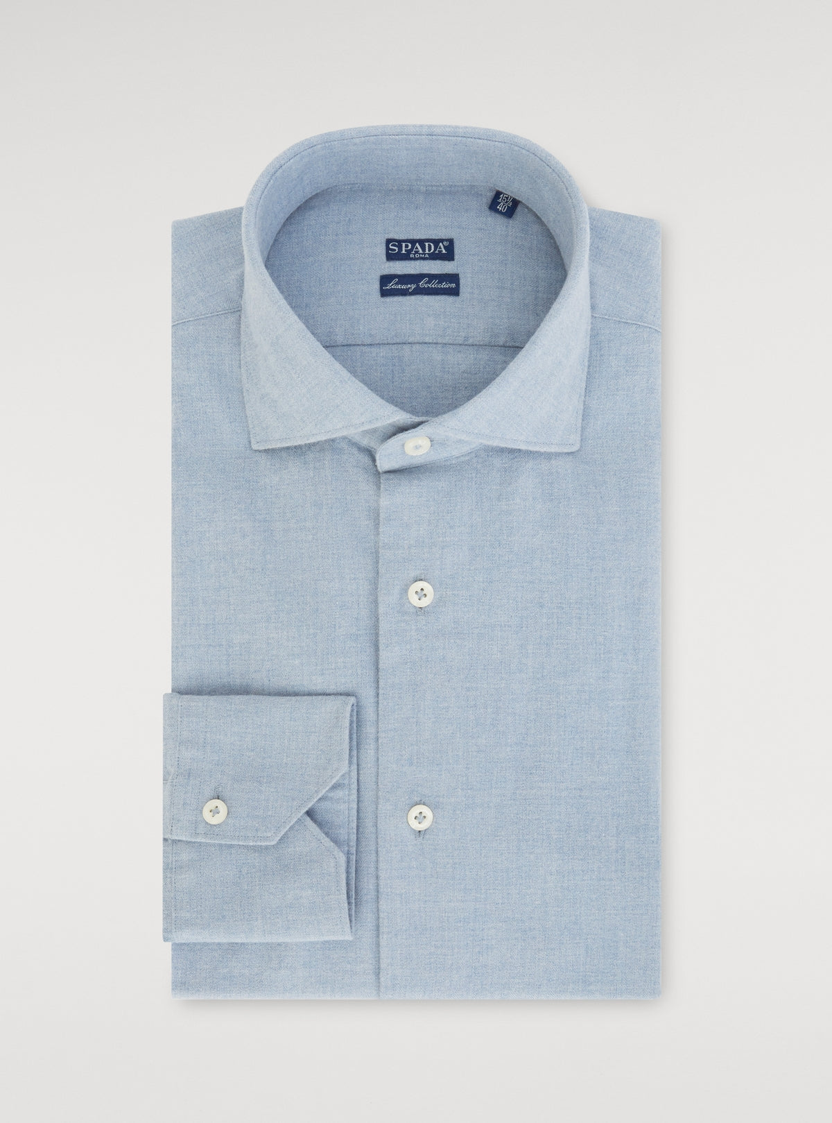 Camicia collo francese in flanella-0