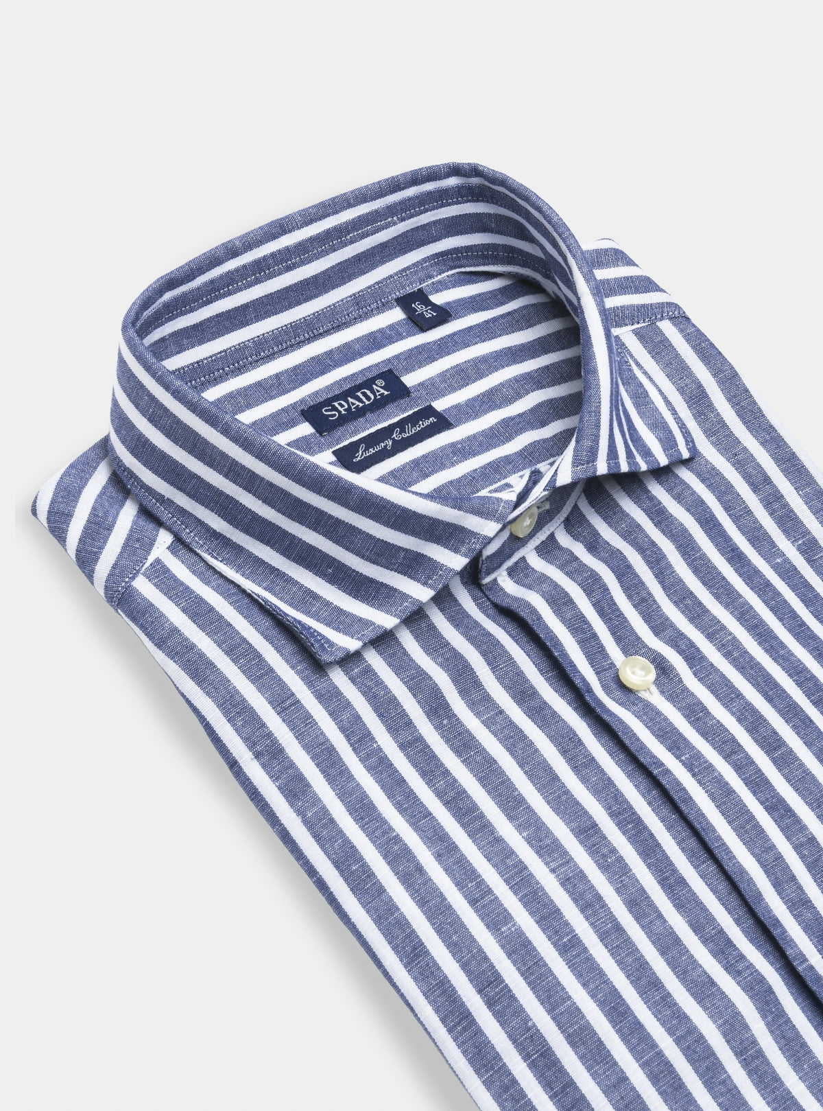 Camicia in lino e cotone a righe-1