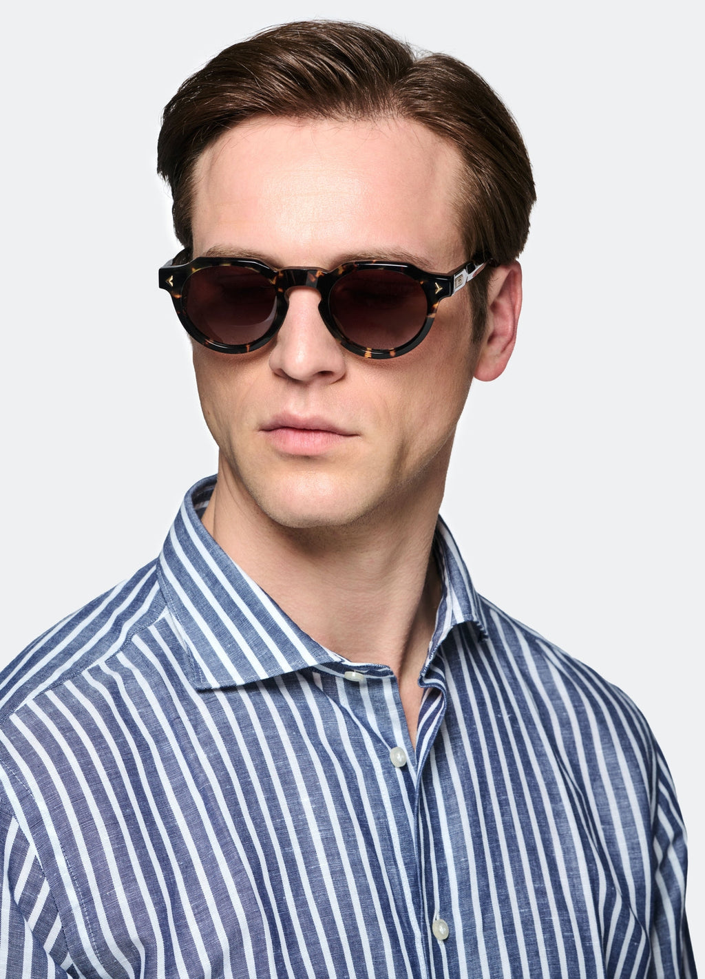 Camicia in lino e cotone a righe-2