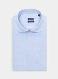 Camicia collo francese in lino e cotone-0
