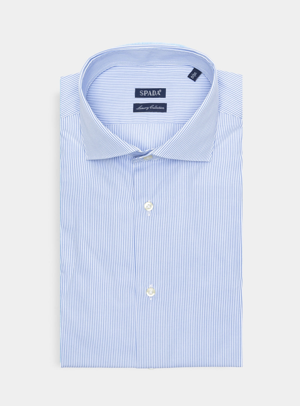 Camicia a righe sottili in puro cotone-0
