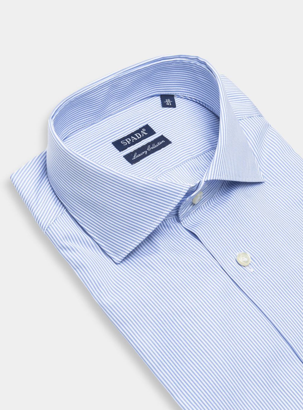 Camicia a righe sottili in puro cotone-1