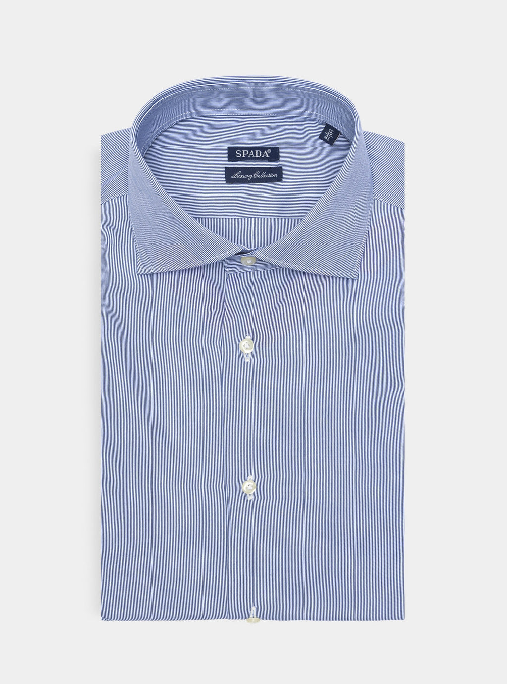 Camicia riga stretta in puro cotone-0