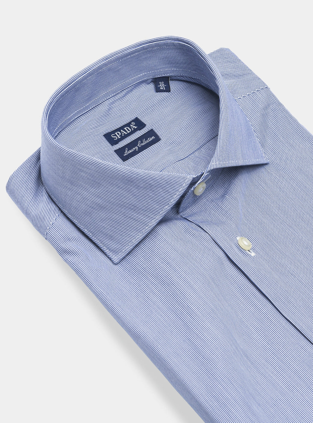 Camicia riga stretta in puro cotone-1