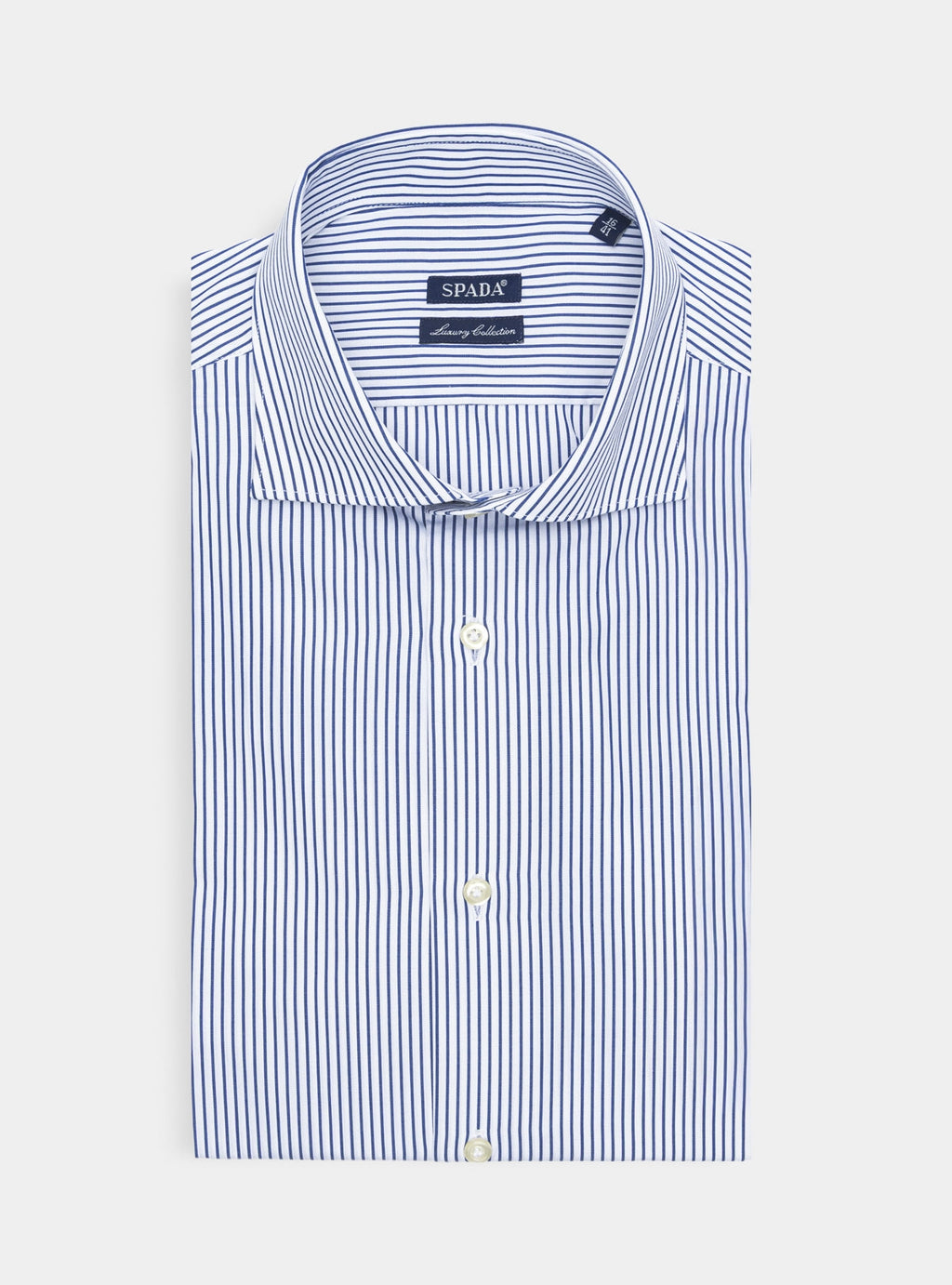 Camicia a righe sottili in puro cotone-0