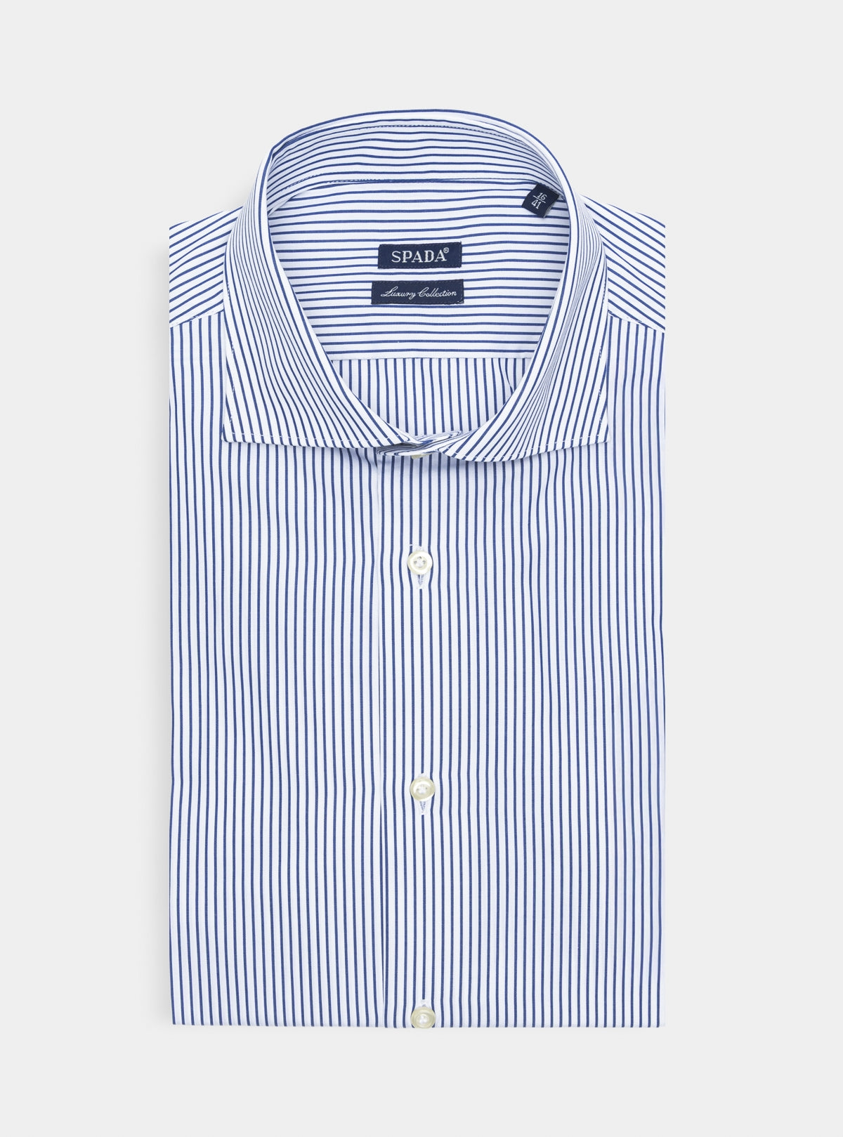 Camicia a righe sottili in puro cotone-0