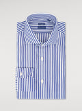 Camicia bastoncino collo francese in puro cotone-0