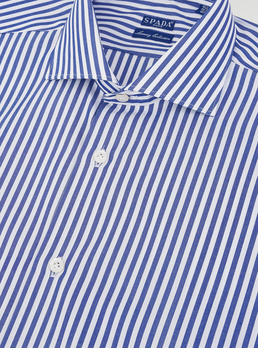 Camicia bastoncino collo francese in puro cotone-1