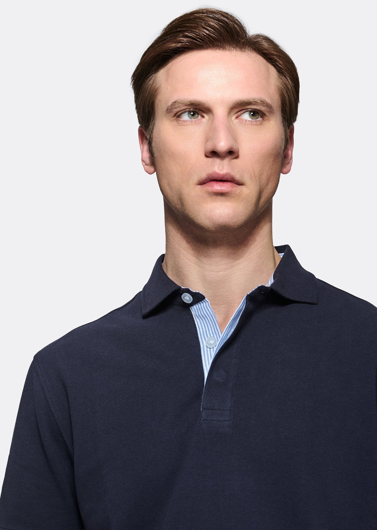 Polo piquet 100% cotone con colletto a contrasto-1