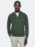 Maglia mezza zip in puro cotone-0