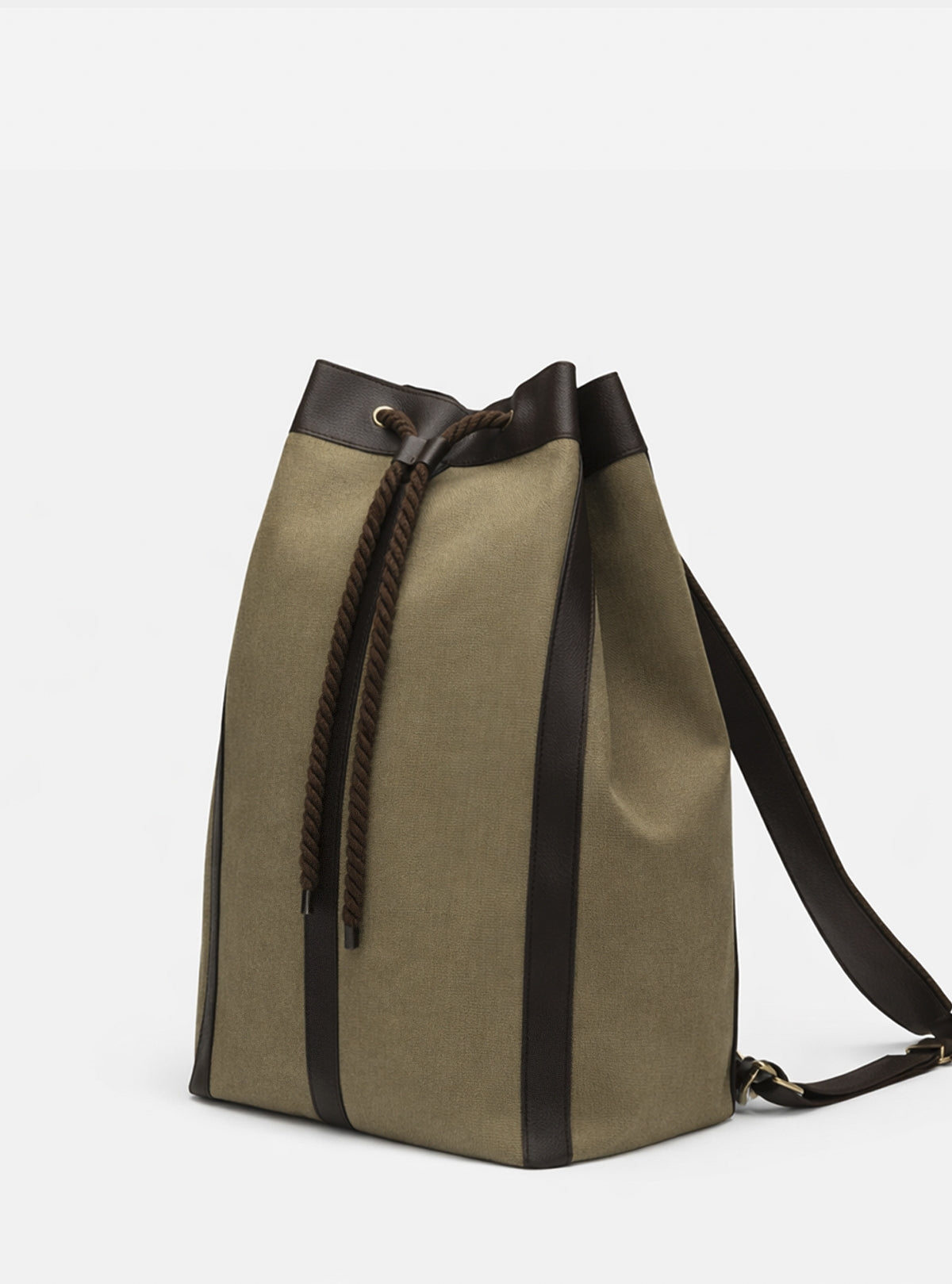 Borsa a sacco in misto cotone-0