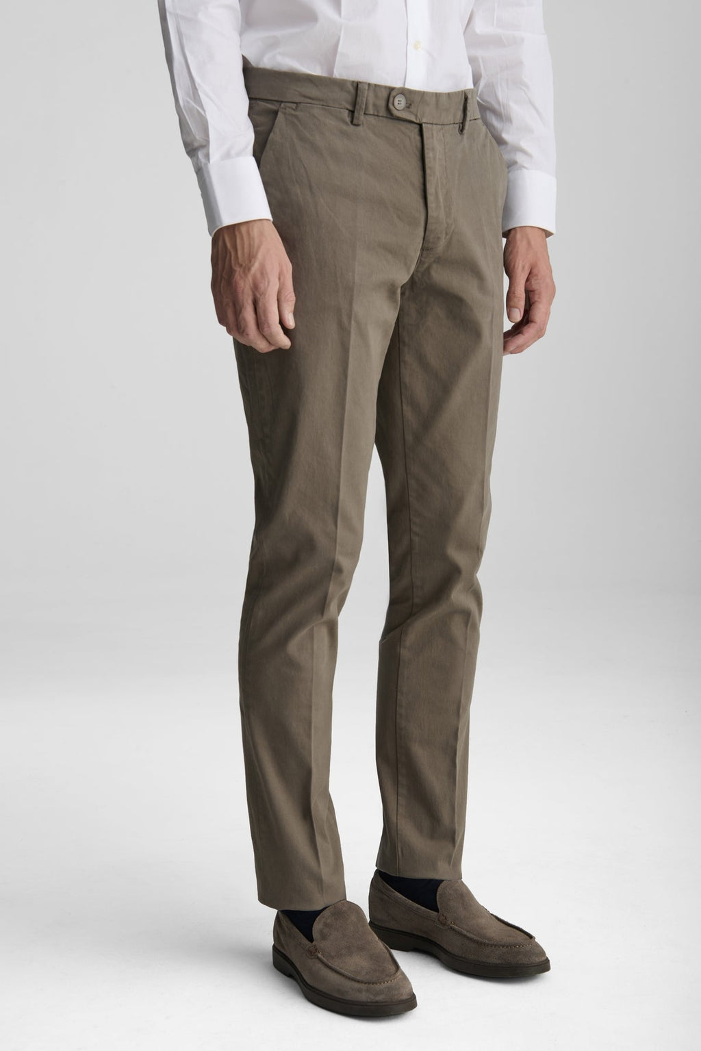 Pantaloni chino in cotone twill-0