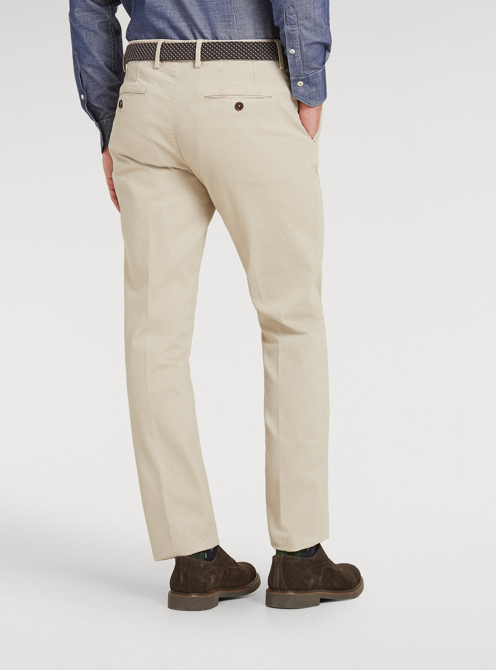 Pantaloni chino in cotone twill-1