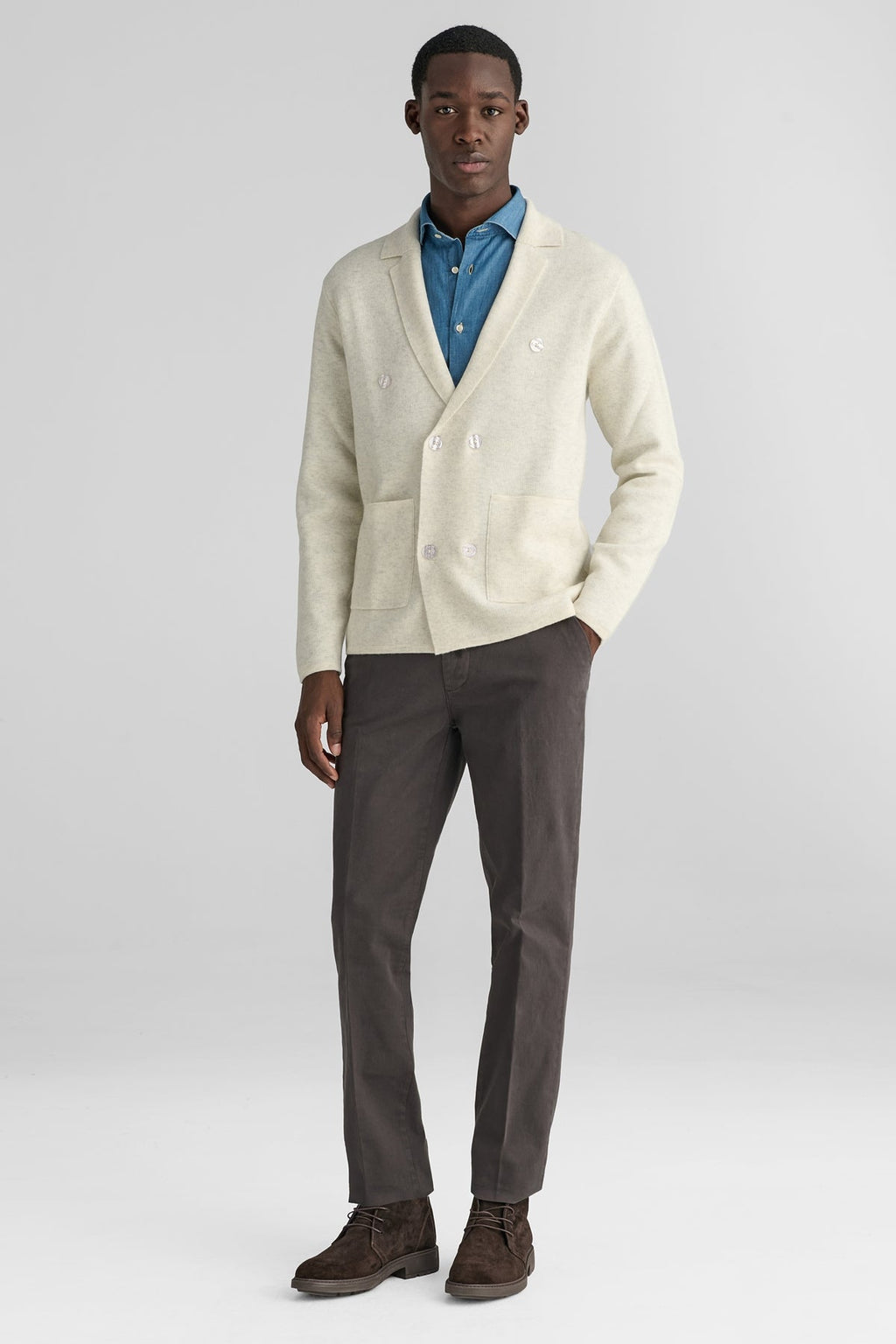 Pantaloni chino in cotone twill-1