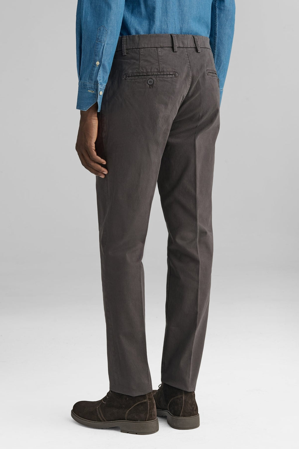 Pantaloni chino in cotone twill-3