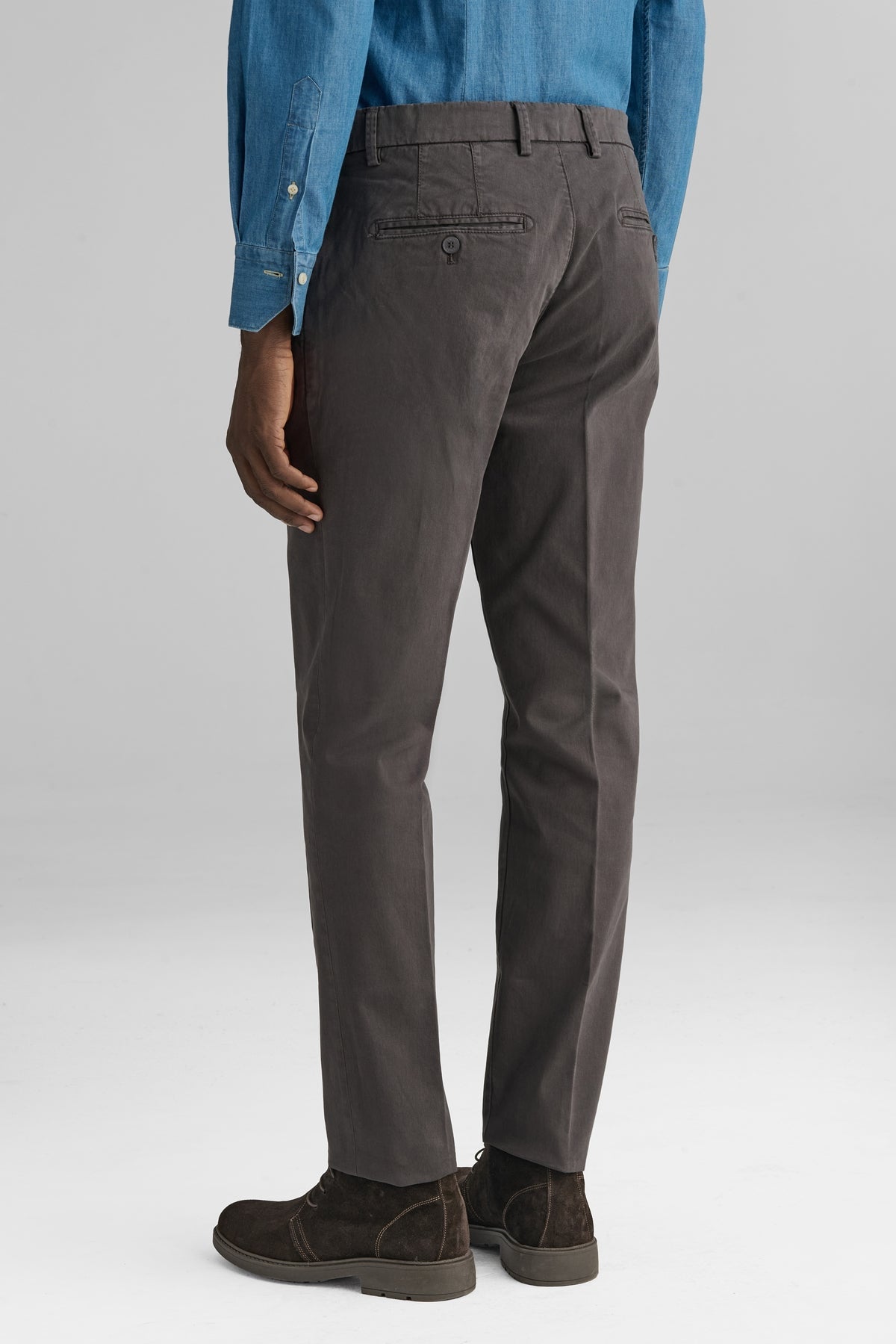 Pantaloni chino in cotone twill-3