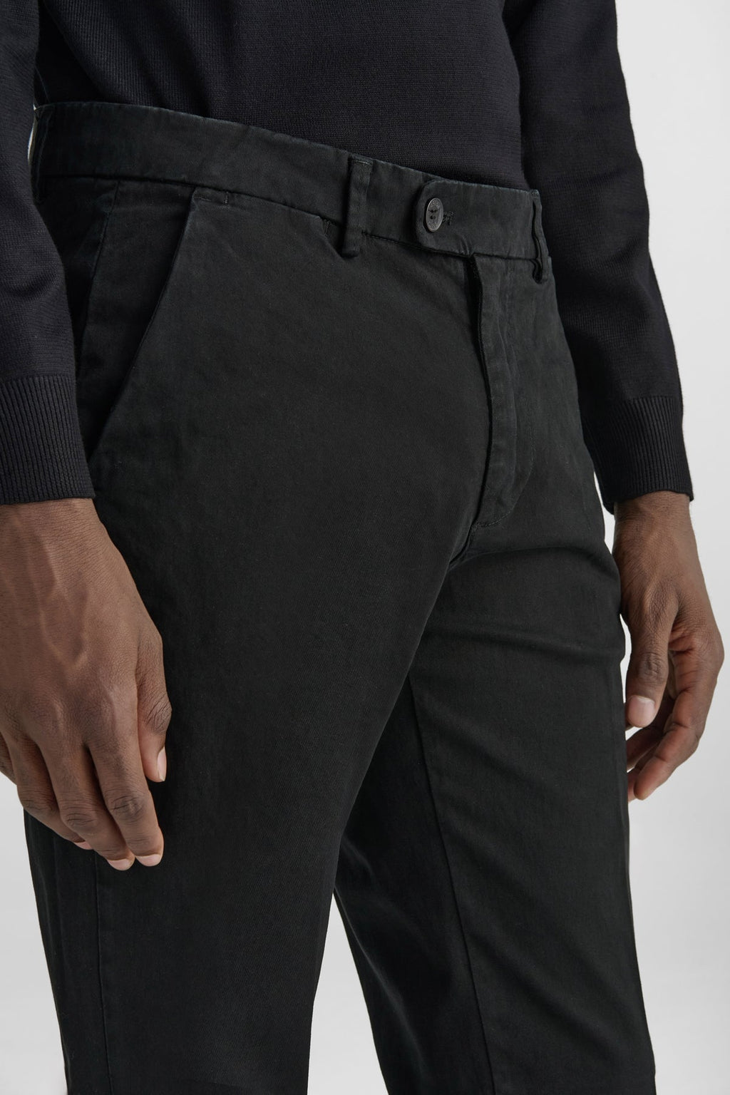 Pantaloni chino in cotone twill-2