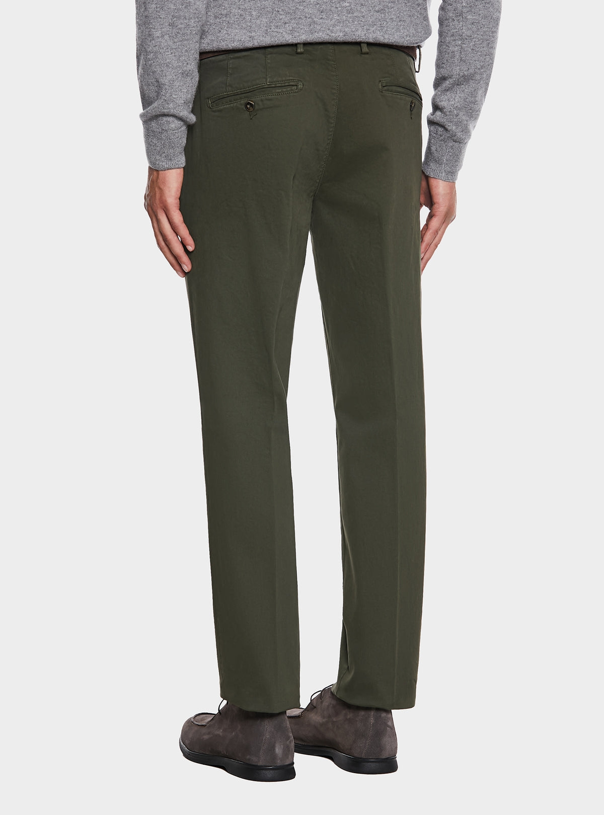 Pantaloni chino in cotone twill-2