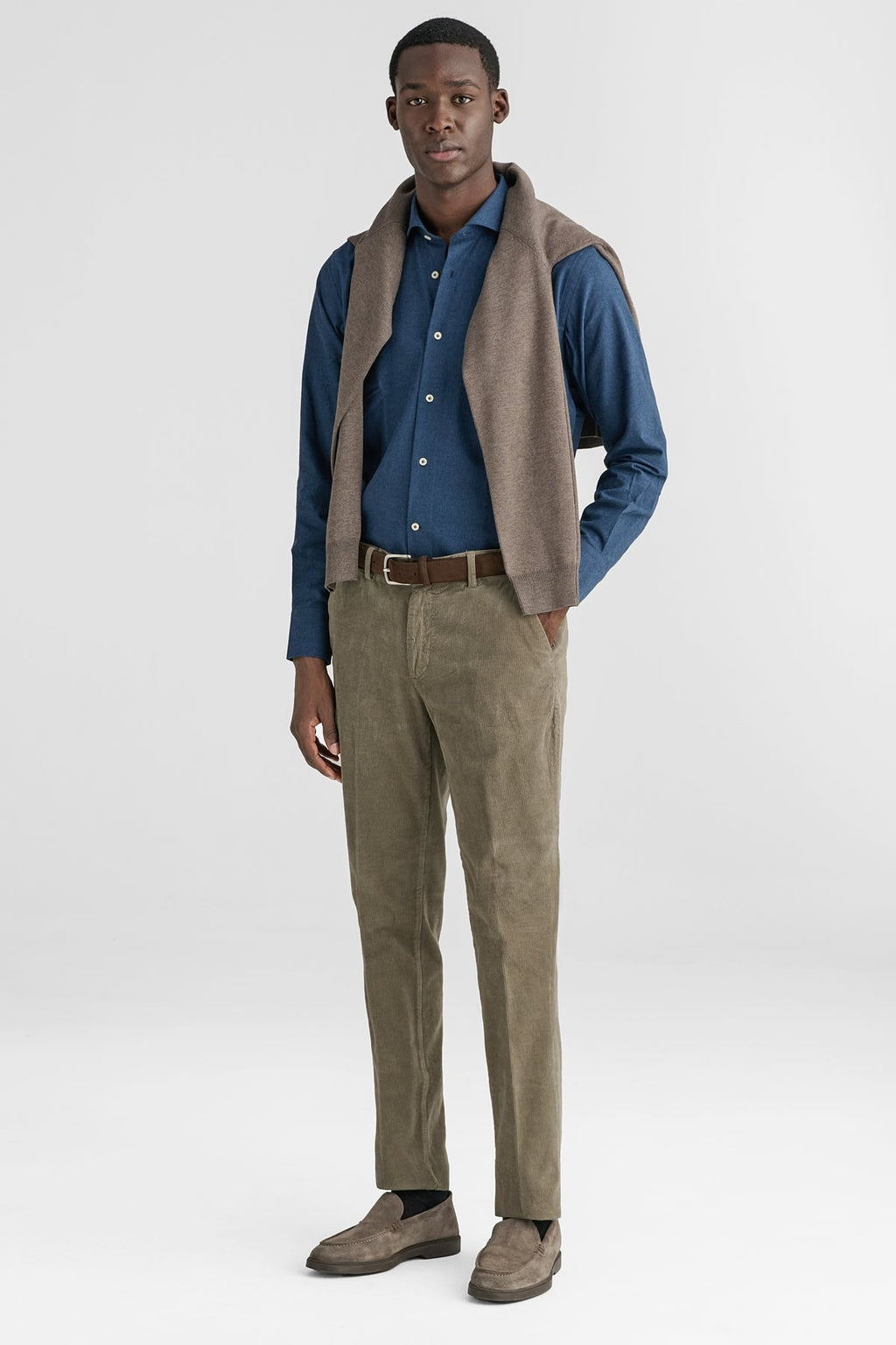 Pantaloni chinos eleganti in velluto-1