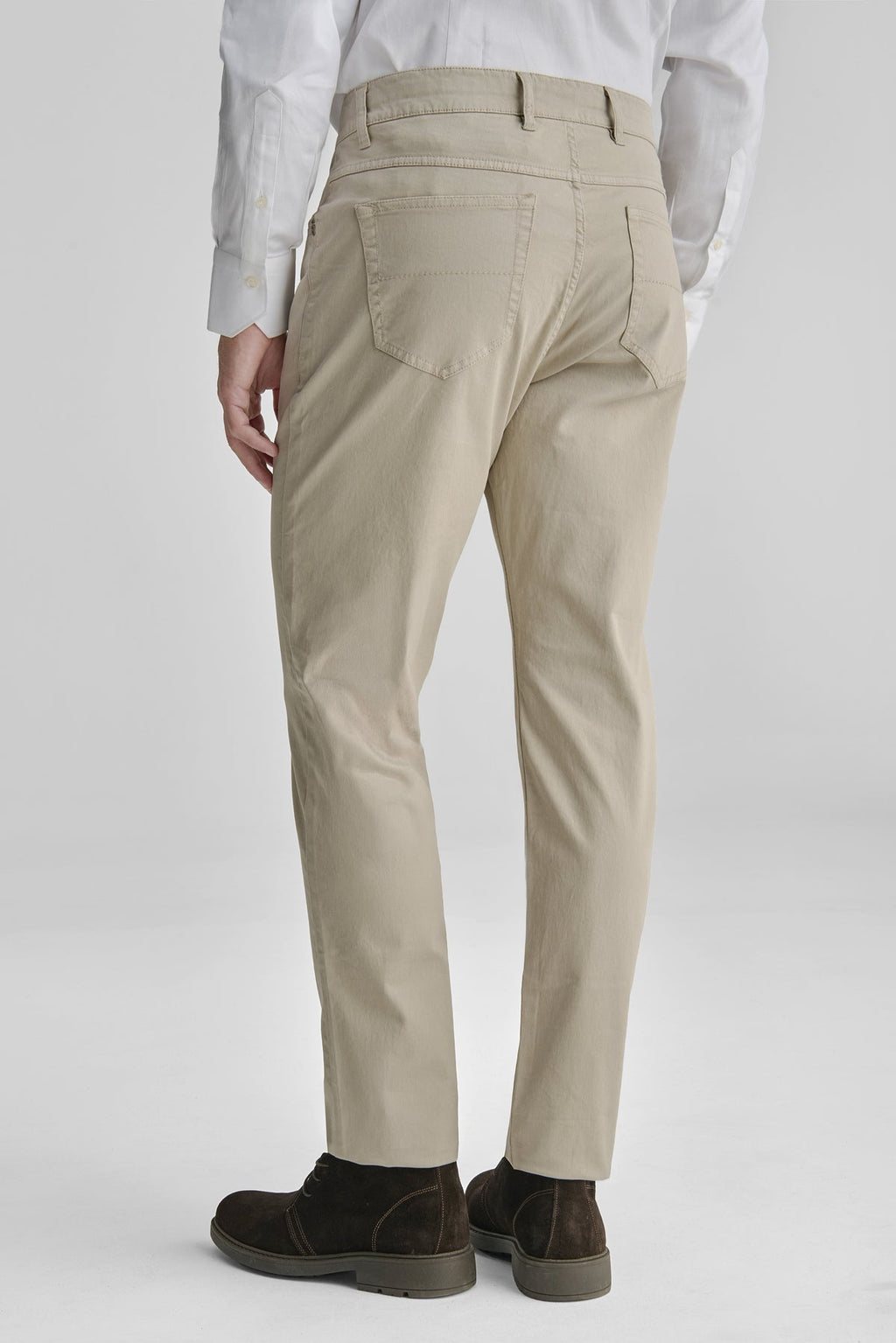 Pantaloni 5 tasche in cotone twill uomo-3