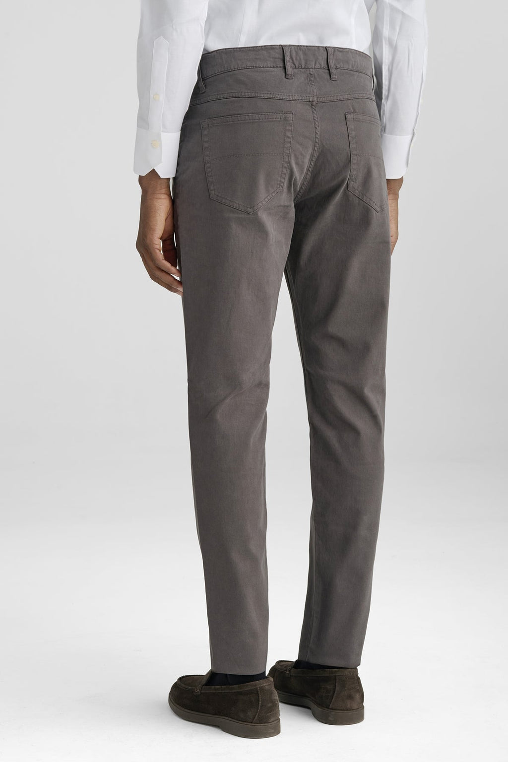 Pantaloni 5 tasche in cotone twill uomo-3