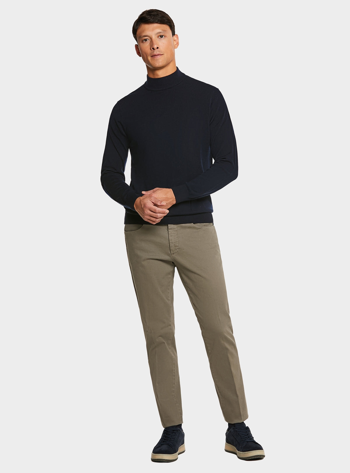 Pantalone uomo in cotone twill combo-1