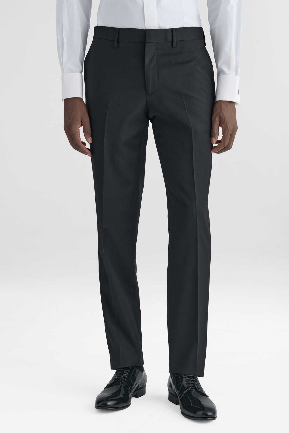 Pantalone da smoking elegante in lana-0