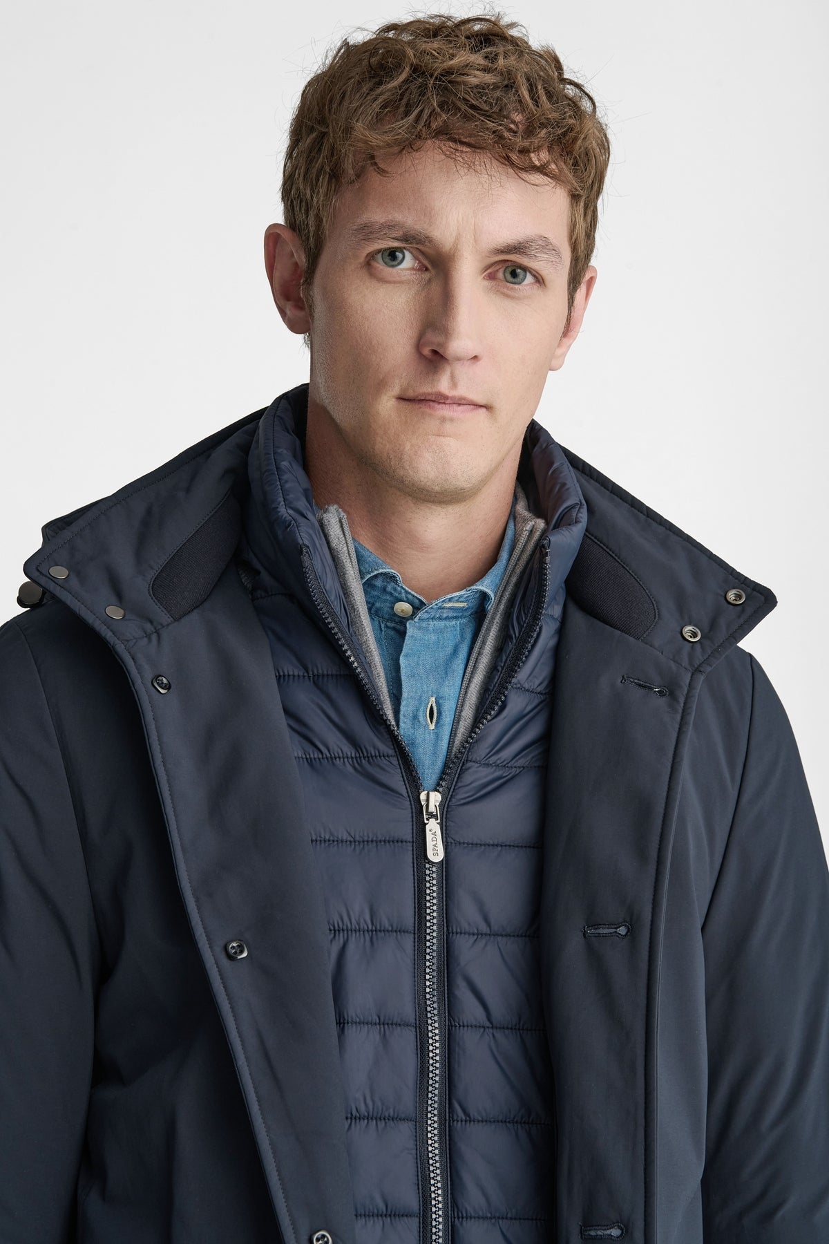 Giubbino lungo con gilet imbottito-2