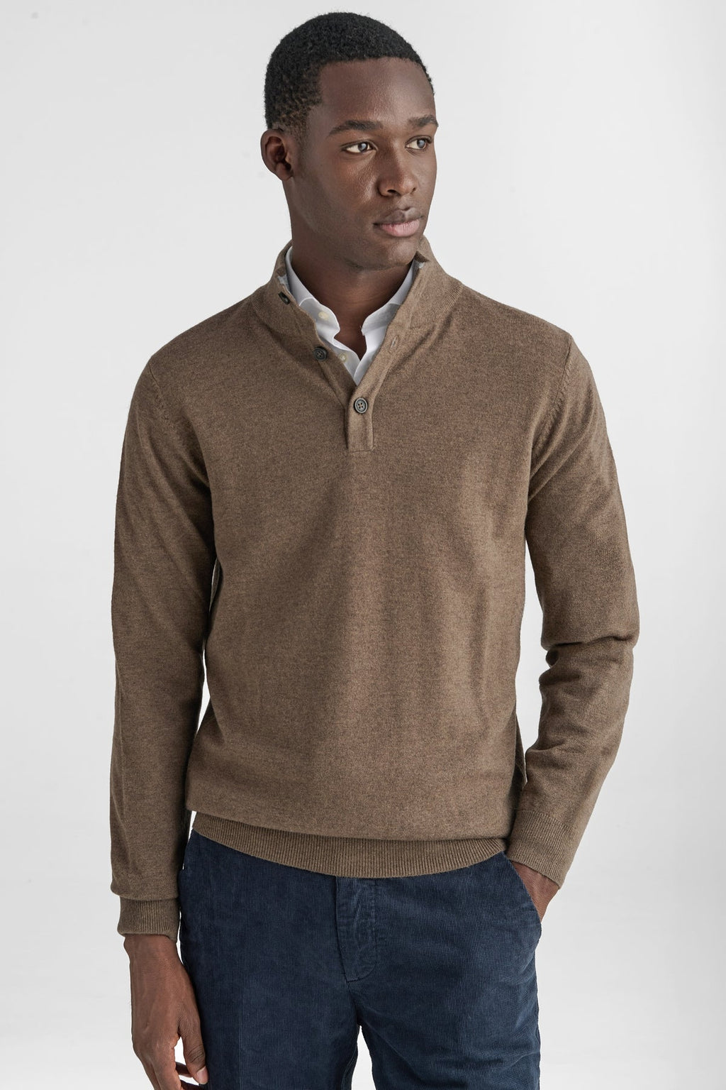 Half button in lana cashmere-0