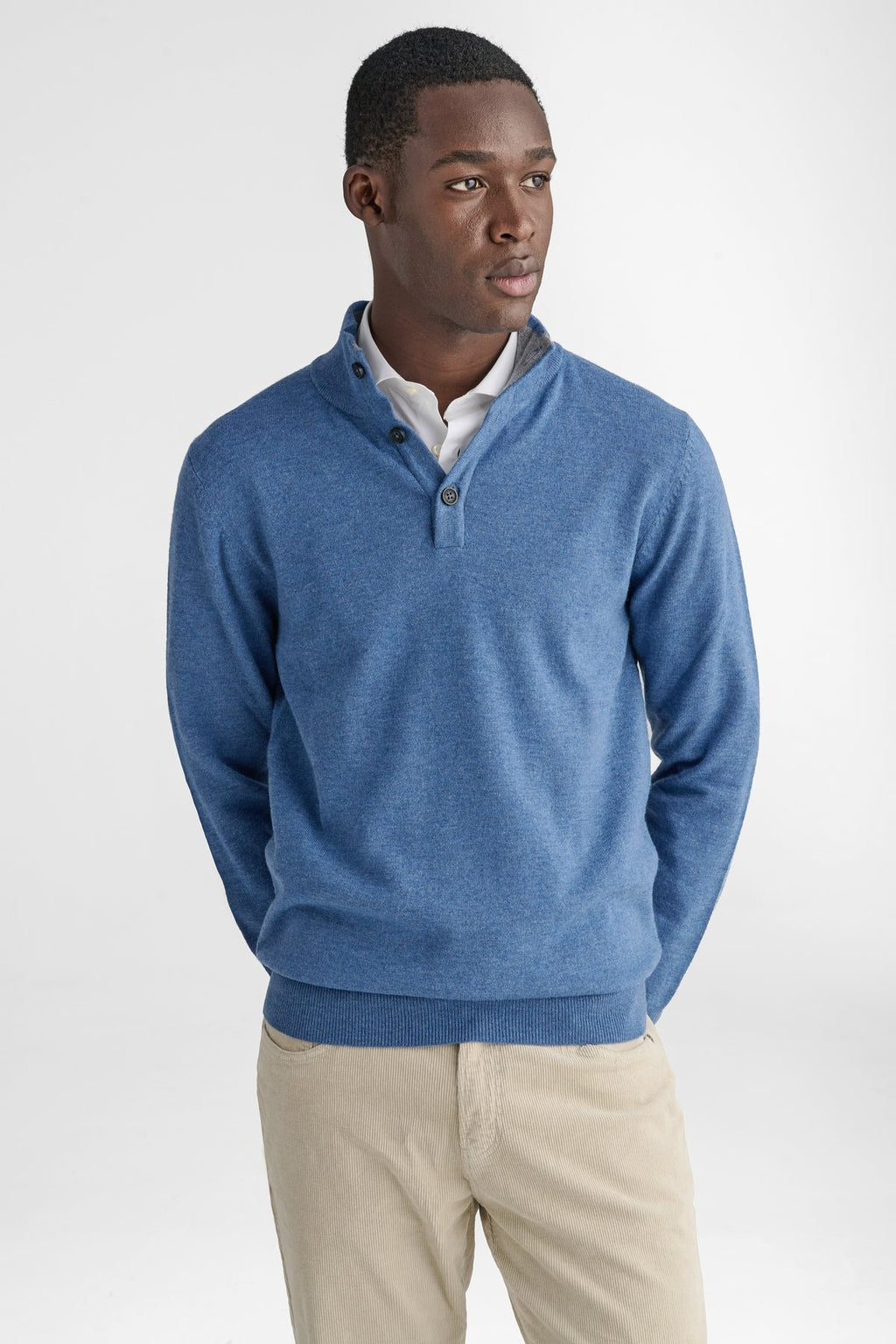 Half button in lana cashmere-0