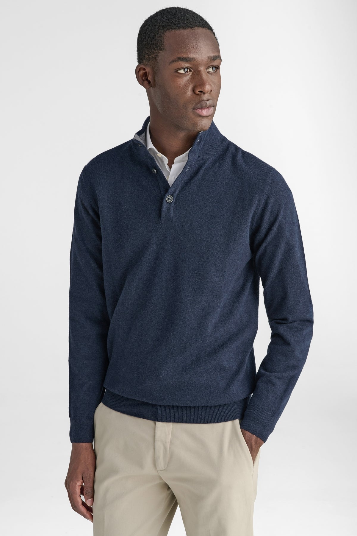 Half button in lana cashmere-0