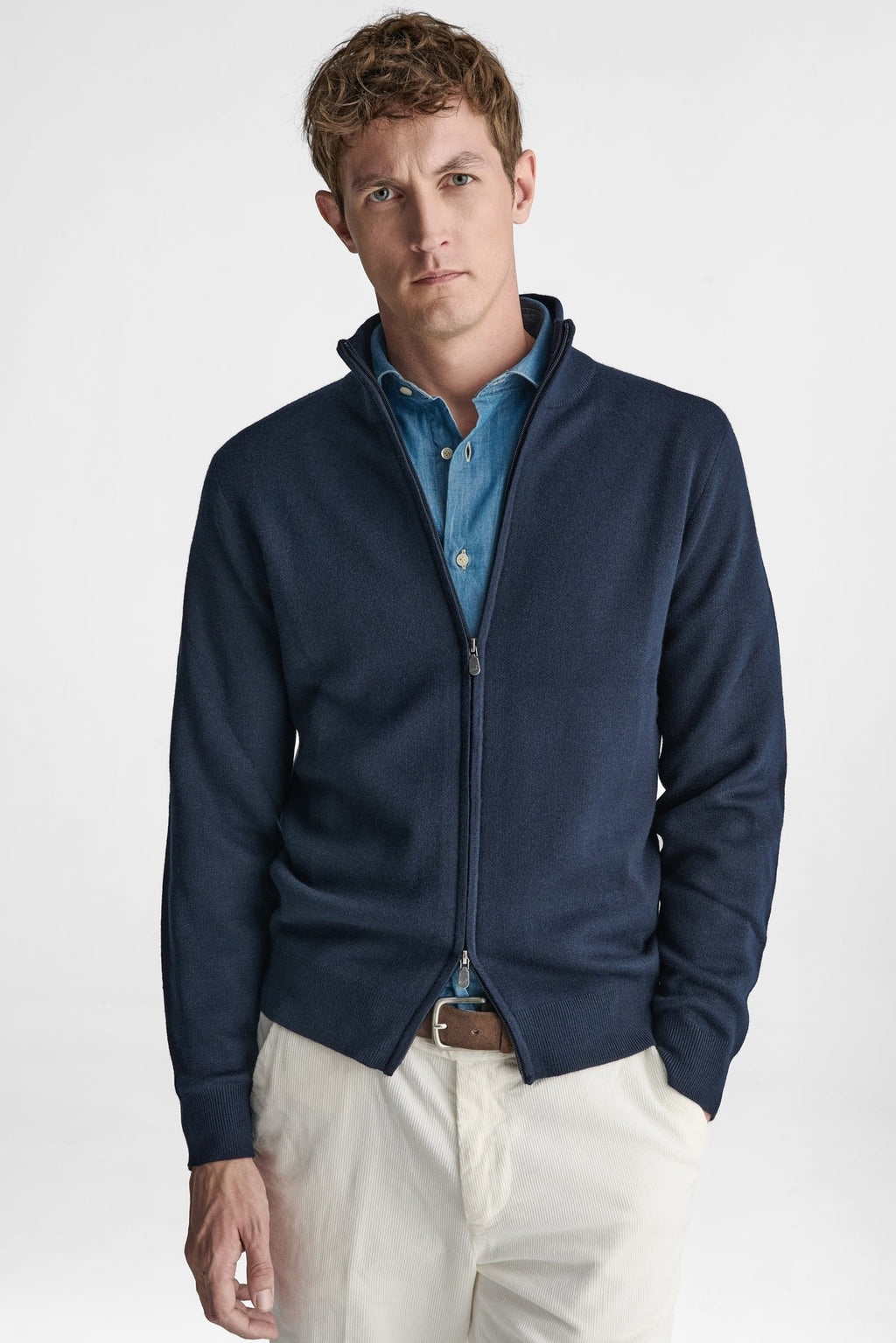 FULL ZIP MERINO BLEND-0