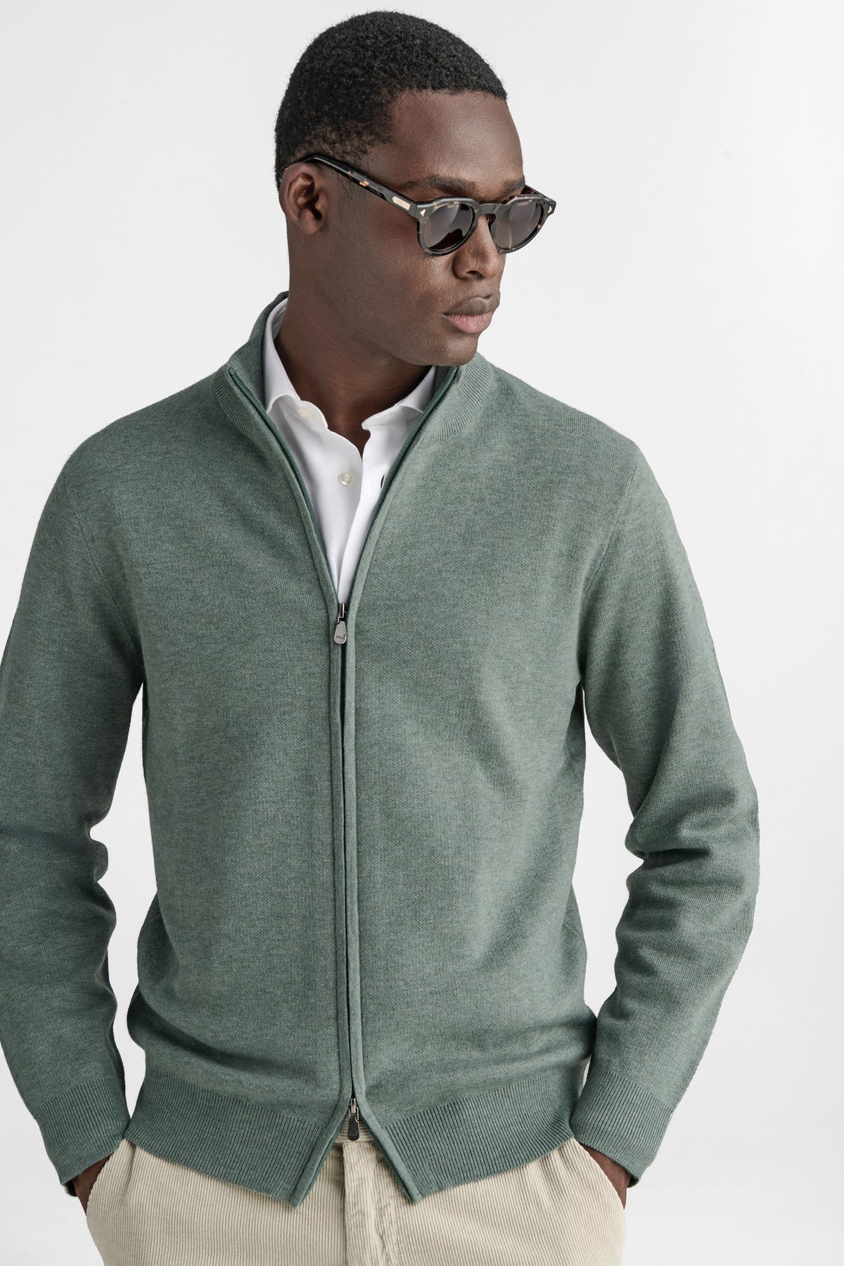 FULL ZIP MERINO BLEND-0