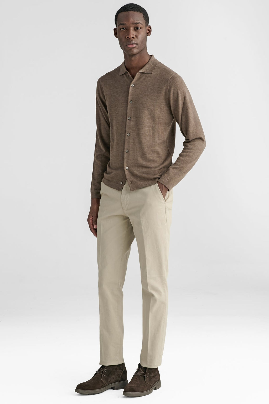 Polo camicia in maglia 100% Lana Merino-1