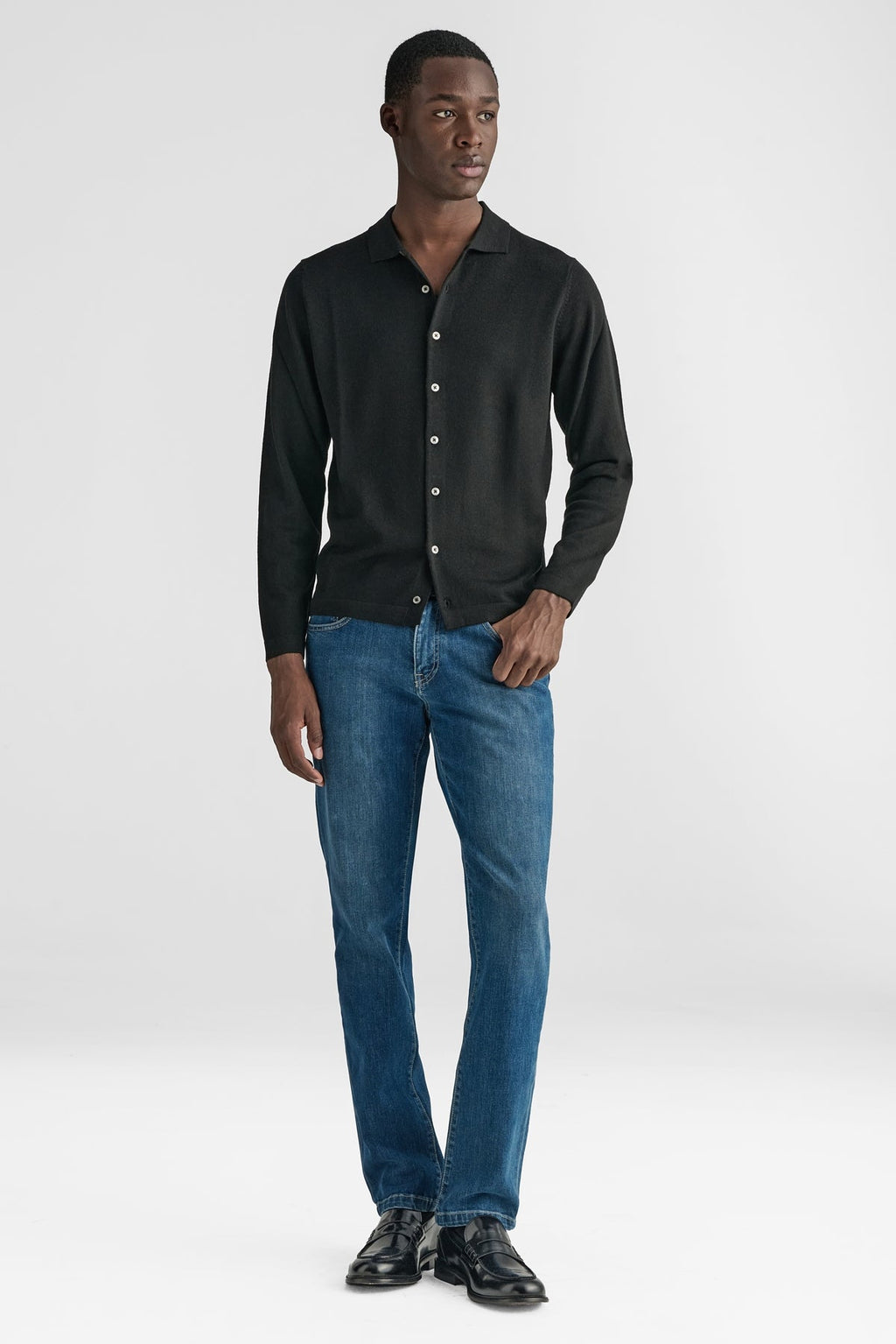 Polo camicia in maglia 100% Lana Merino-1