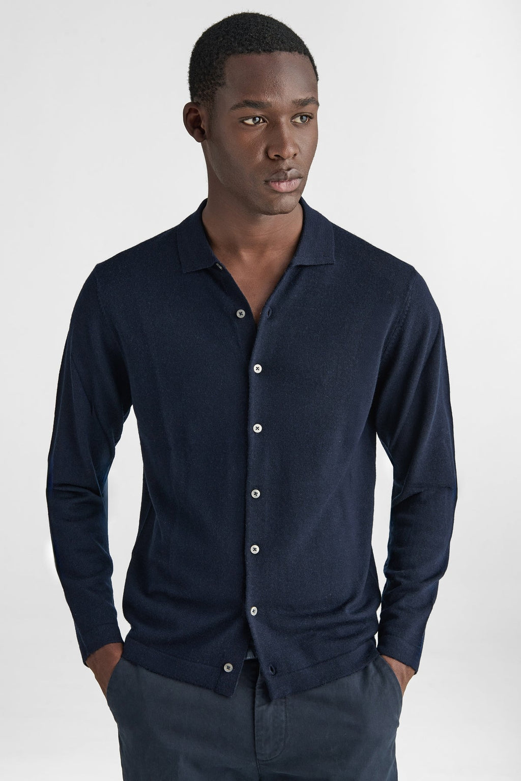 Polo camicia in maglia 100% Lana Merino-0