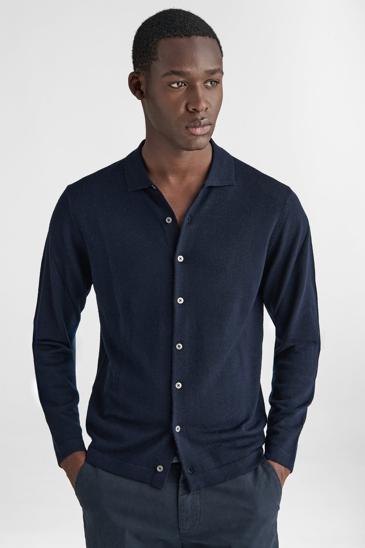 Polo camicia in maglia 100% Lana Merino-0